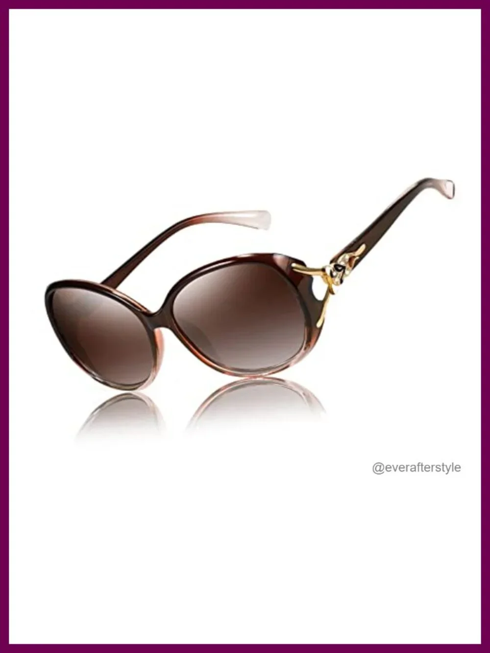 Oversized Polarized Sunglasses Large Cat Eye Rhinestone UV400